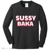 Sussy Baka Funny Sus Meme Kids Long Sleeve Shirt thumb 0
