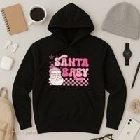 Santa Baby Festive Holiday Graphic Hoodie thumb 3