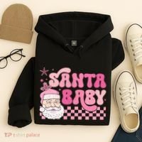 Santa Baby Festive Holiday Graphic Hoodie thumb 4