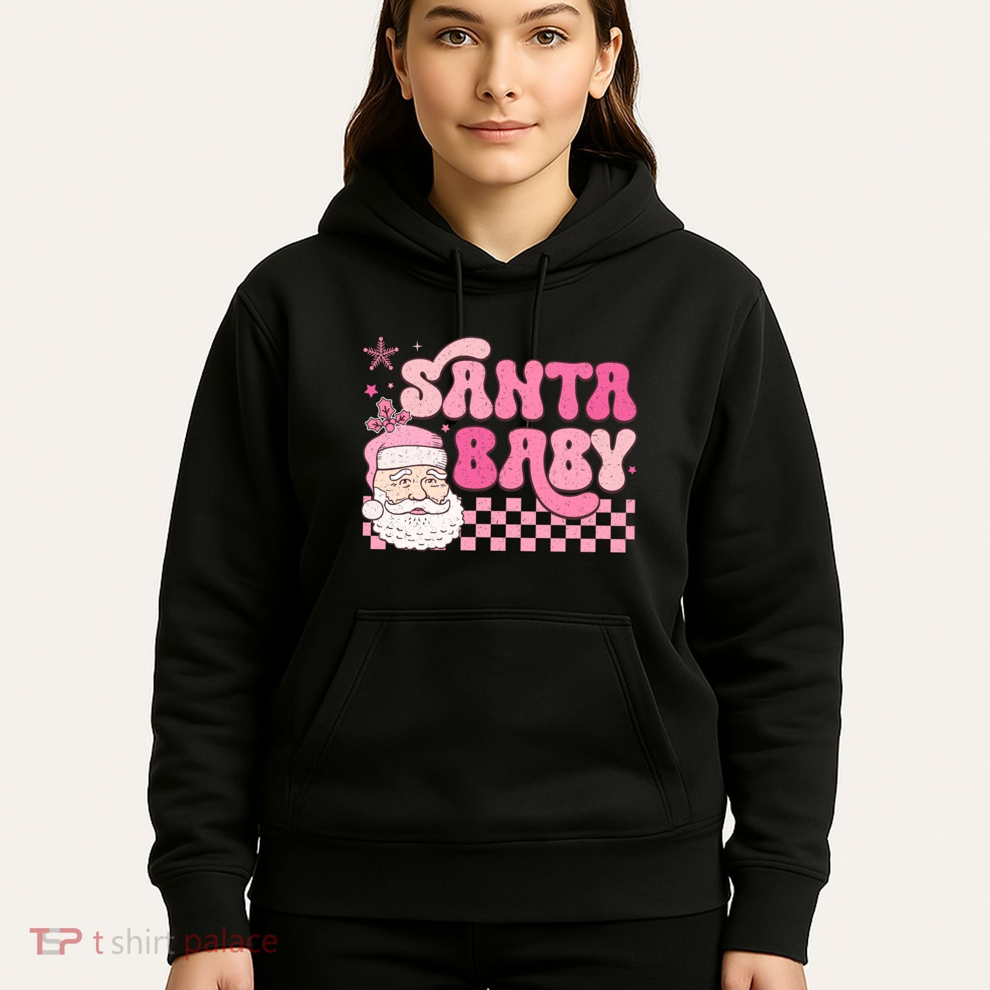 Santa Baby Festive Holiday Graphic Hoodie