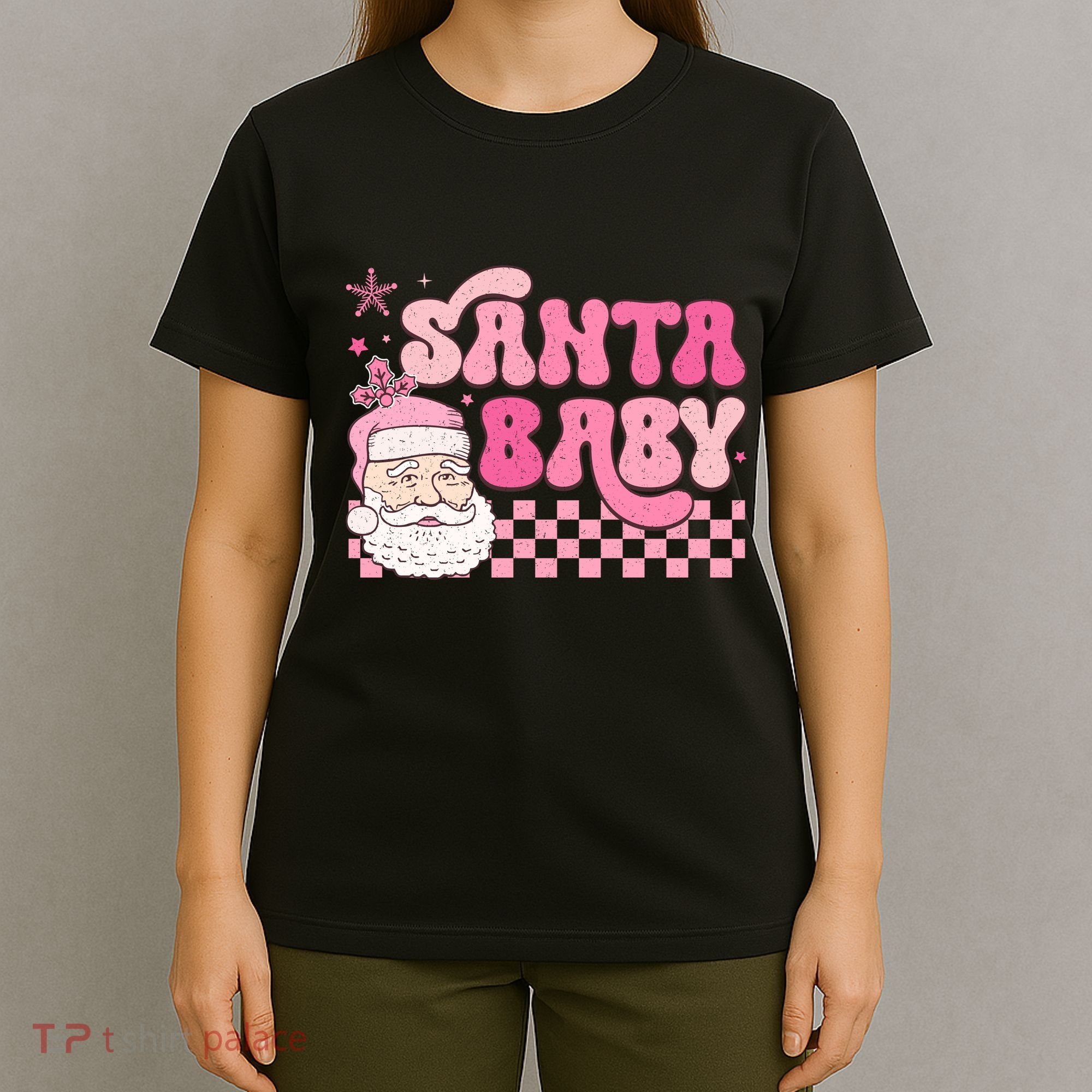 Santa Baby Festive Holiday Graphic T-Shirt