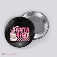 Santa Baby Festive Holiday Graphic Button thumb 0