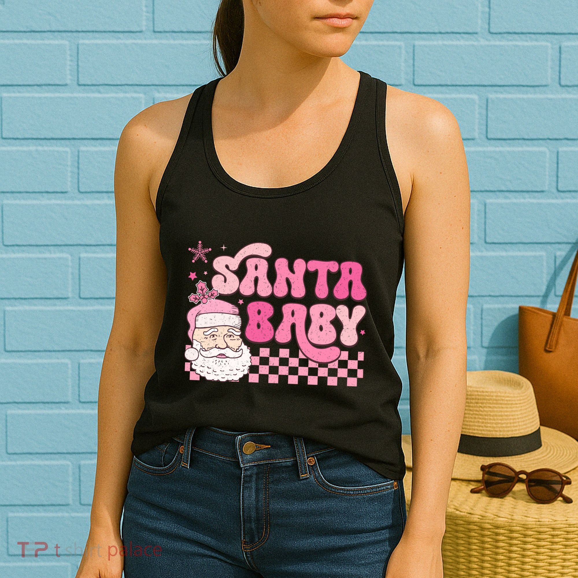 Santa Baby Festive Holiday Graphic Women's Tank Top