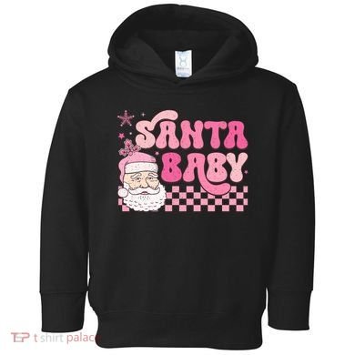 Santa Baby Festive Holiday Graphic Toddler Hoodie
