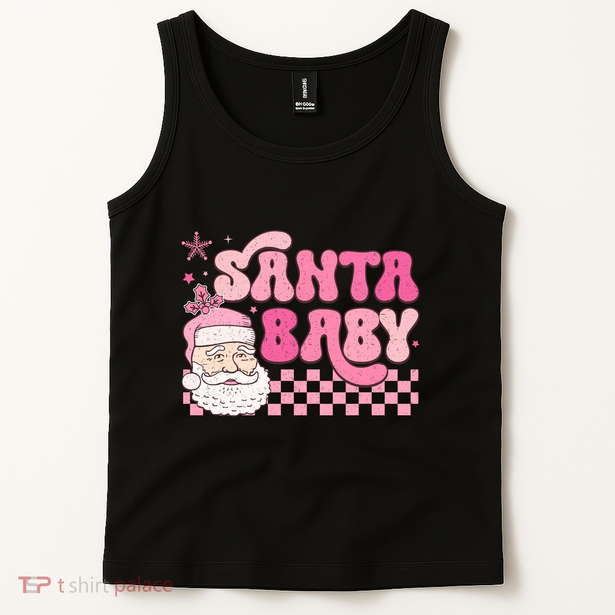 Santa Baby Festive Holiday Graphic Tank Top