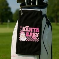 Santa Baby Festive Holiday Graphic Golf Towel thumb 2