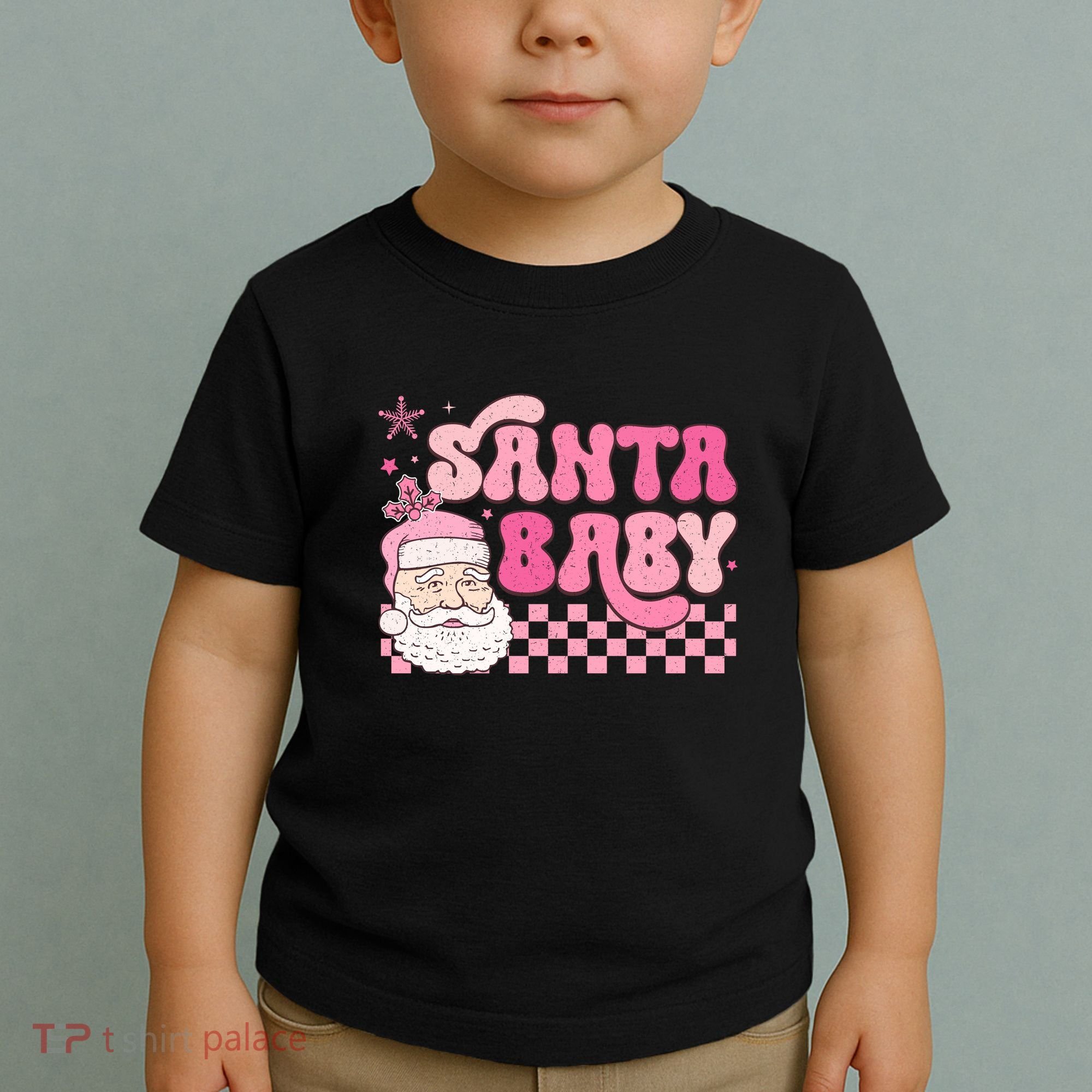 Santa Baby Festive Holiday Graphic Toddler T-Shirt