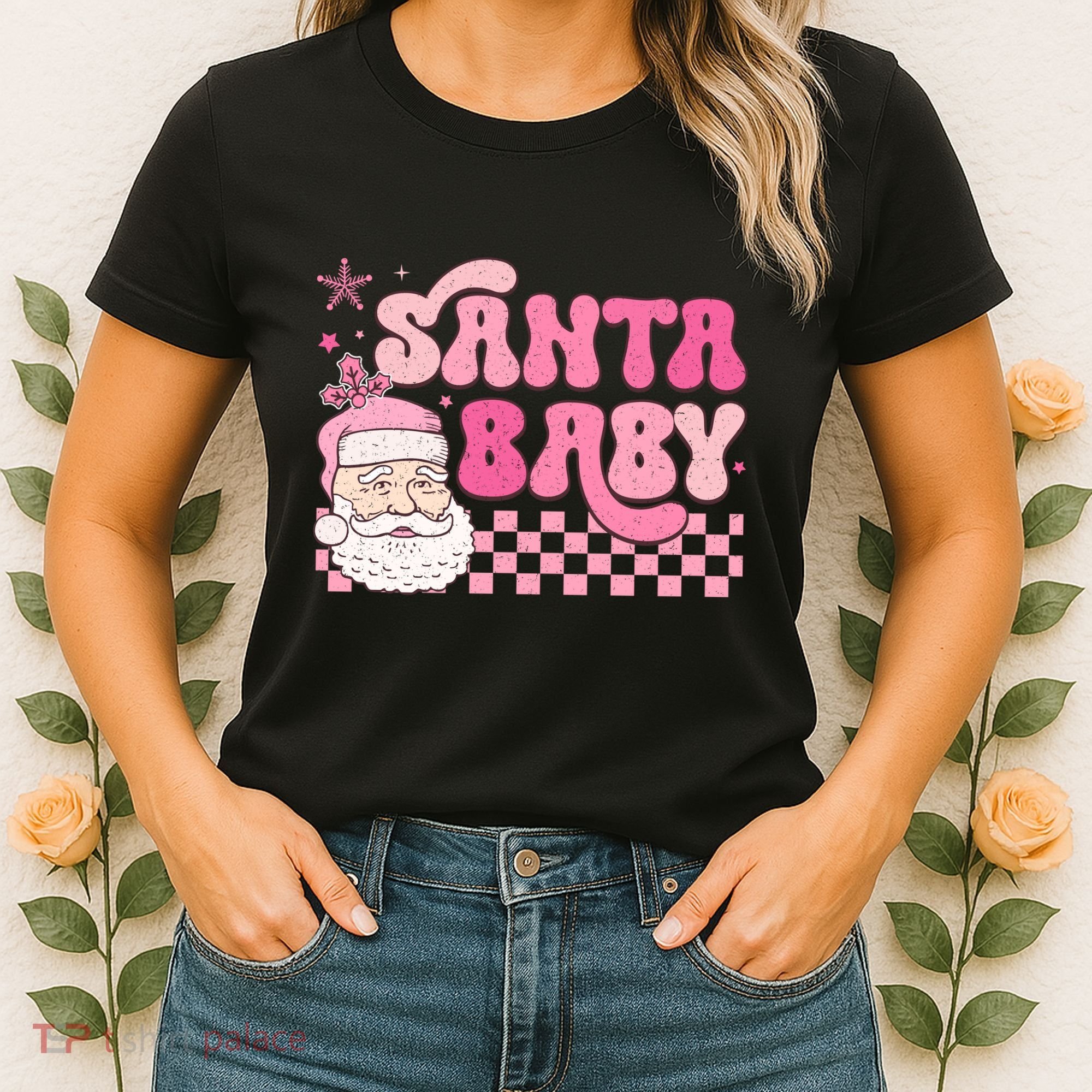 Santa Baby Festive Holiday Graphic Women's T-Shirt