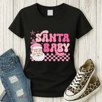 Santa Baby Festive Holiday Graphic Women's T-Shirt thumb 3