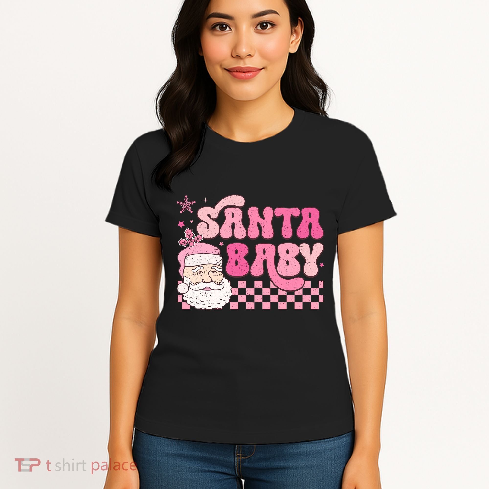 Santa Baby Festive Holiday Graphic Women's T-Shirt