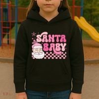 Santa Baby Festive Holiday Graphic Kids Hoodie thumb 3