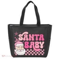 Santa Baby Festive Holiday Graphic Tote Bag thumb 0