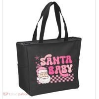 Santa Baby Festive Holiday Graphic Tote Bag thumb 2