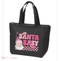 Santa Baby Festive Holiday Graphic Tote Bag thumb 3