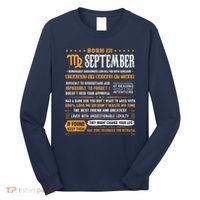 September Birthday Gifts Born In September Virgo Long Sleeve Shirt thumb 0