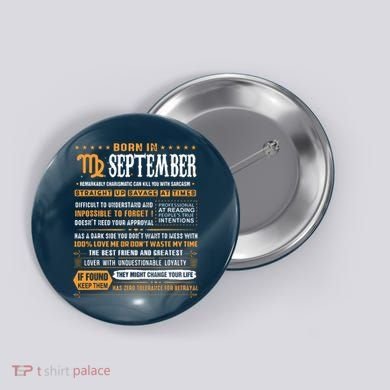 September Birthday Gifts Born In September Virgo Button