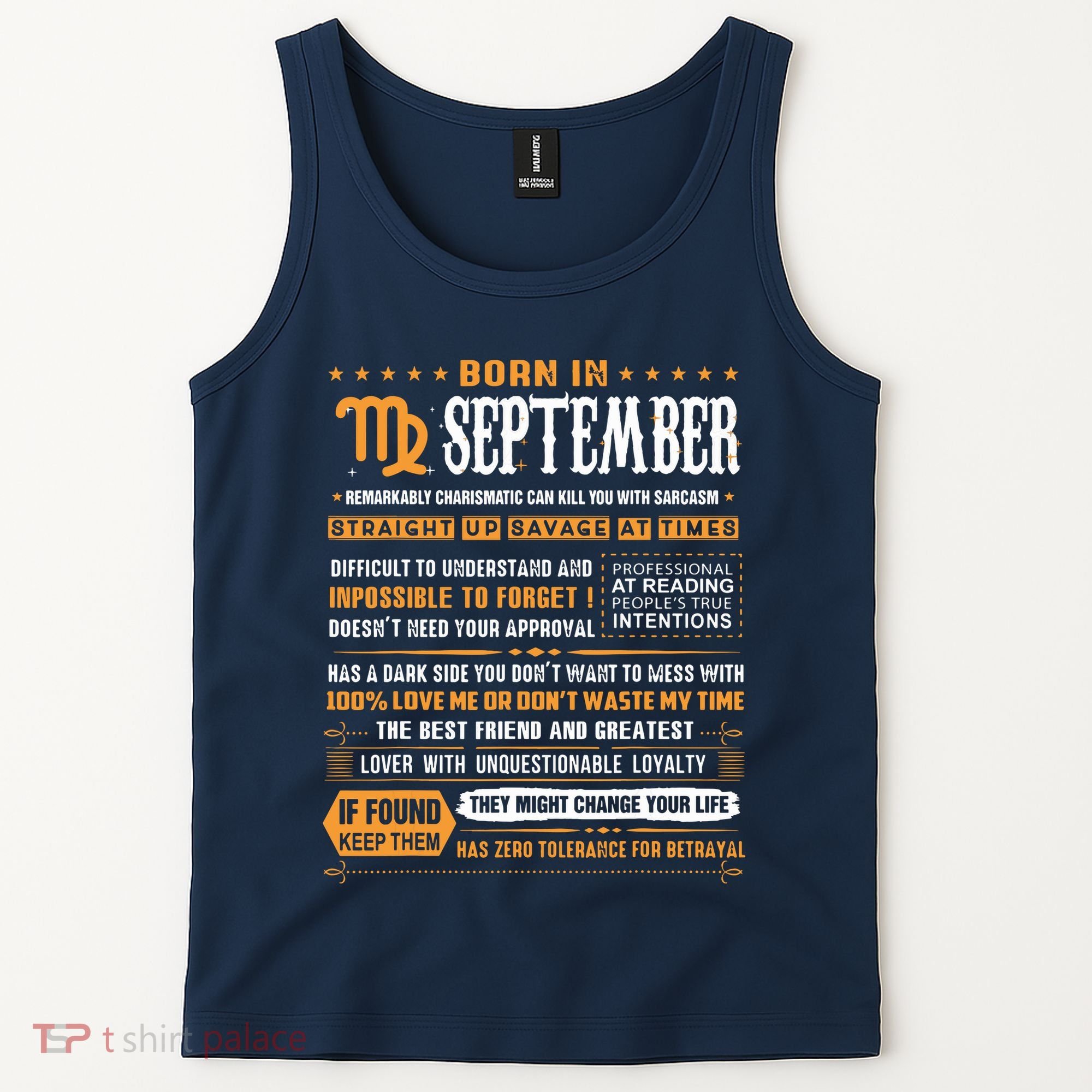 September Birthday Gifts Born In September Virgo Tank Top