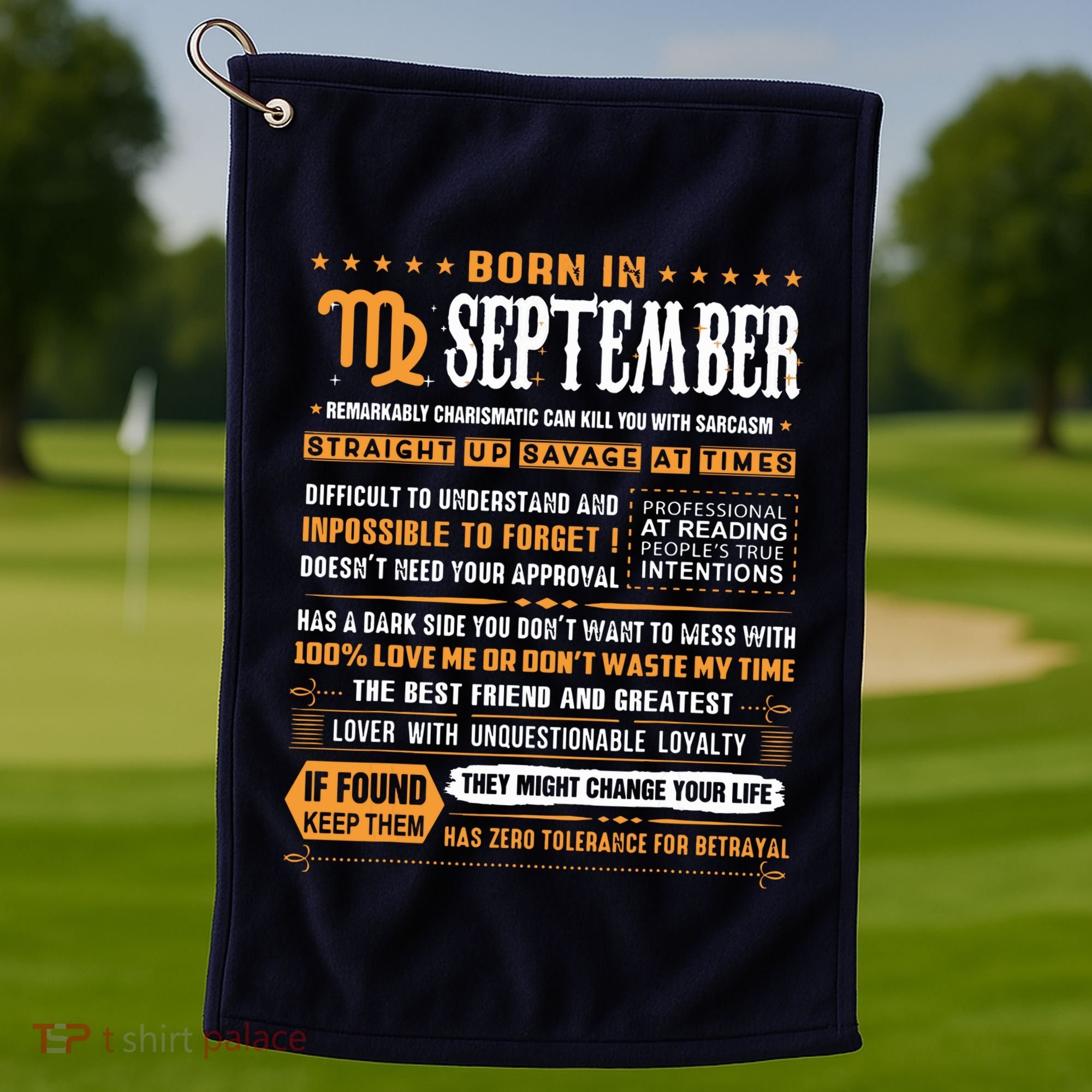 September Birthday Gifts Born In September Virgo Golf Towel