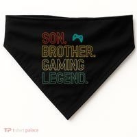 Son Brother Gaming Legend For Gamer Meaningful Gift USA-Made Doggie Bandana thumb 0