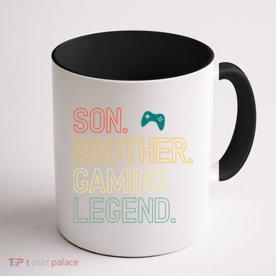 Son Brother Gaming Legend For Gamer Meaningful Gift Coffee Mug back