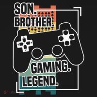 Son Brother Gaming Legend Funny Gamer Great Gift Backpack thumb 2