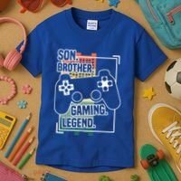 Son Brother Gaming Legend Funny Gamer Great Gift Kids T-Shirt thumb 3