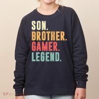 Son Brother Gamer Legend Gift Women's Sweatshirt thumb 0