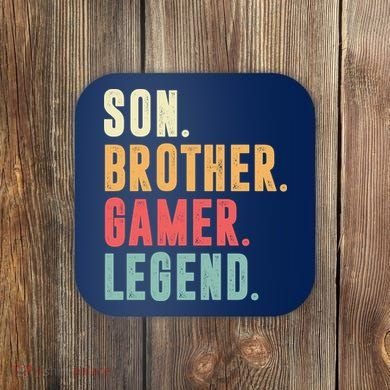 Son Brother Gamer Legend Gift Coaster