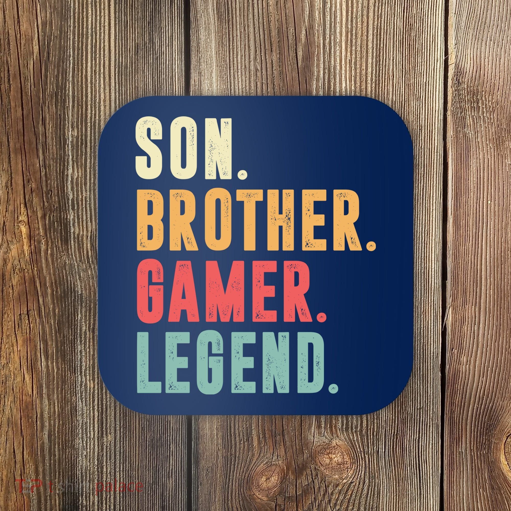 Son Brother Gamer Legend Gift Coaster