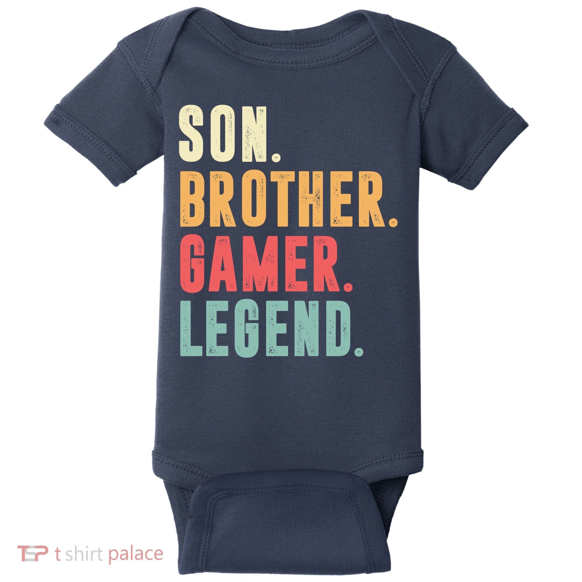 Son Brother Gamer Legend Gift Baby Bodysuit