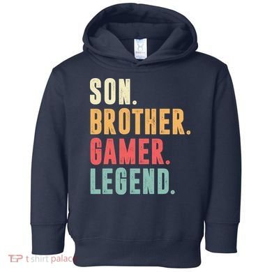 Son Brother Gamer Legend Gift Toddler Hoodie