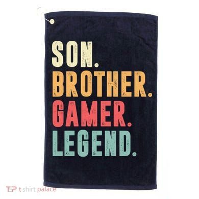 Son Brother Gamer Legend Gift Golf Towel