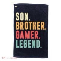Son Brother Gamer Legend Gift Golf Towel thumb 0