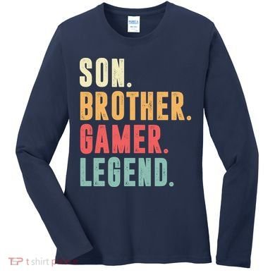 Son Brother Gamer Legend Gift Women's Long Sleeve Shirt