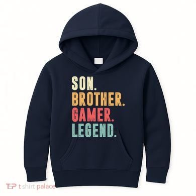 Son Brother Gamer Legend Gift Kids Hoodie