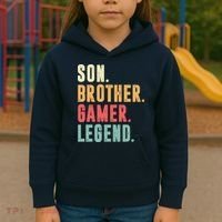 Son Brother Gamer Legend Gift Kids Hoodie thumb 3