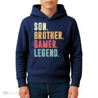 Son Brother Gamer Legend Gift Kids Hoodie thumb 4