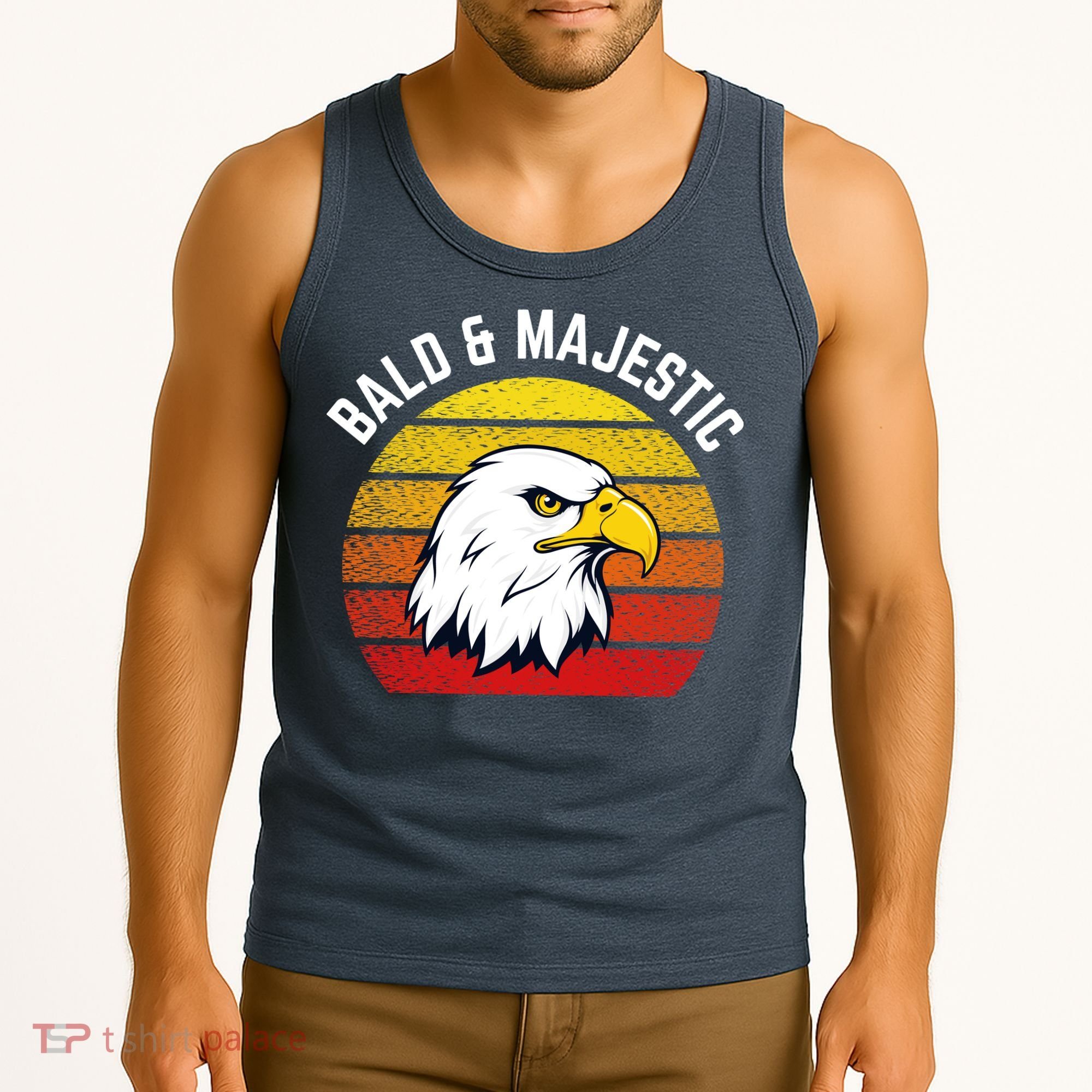 Sexy Bald Guy & Majestic Husband Dad Joke Tank Top