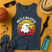 Sexy Bald Guy & Majestic Husband Dad Joke Tank Top thumb 4