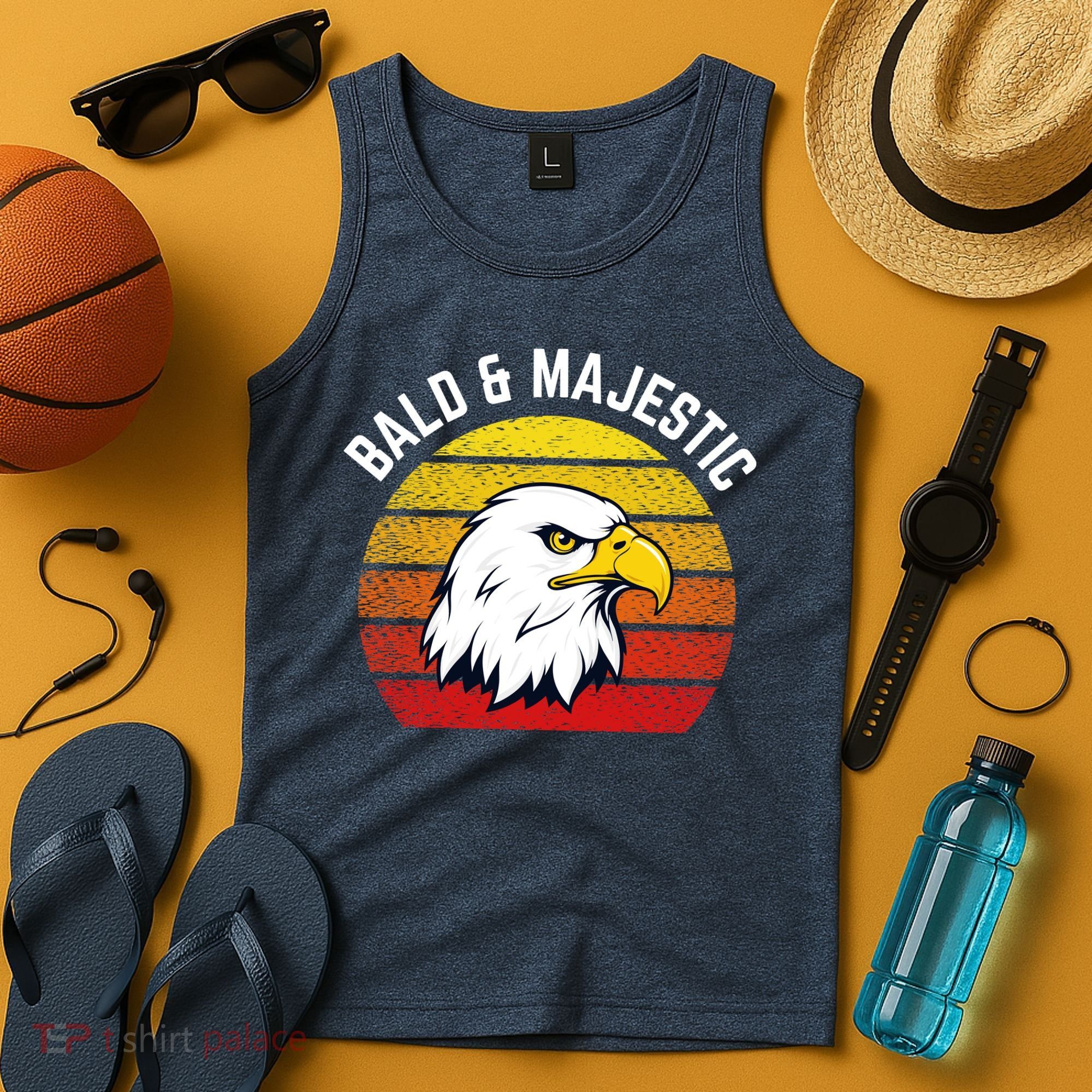 Sexy Bald Guy & Majestic Husband Dad Joke Tank Top