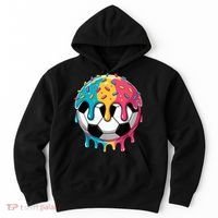 Soccer Boy Girl Ice Cream Soccer Drip Hoodie thumb 0