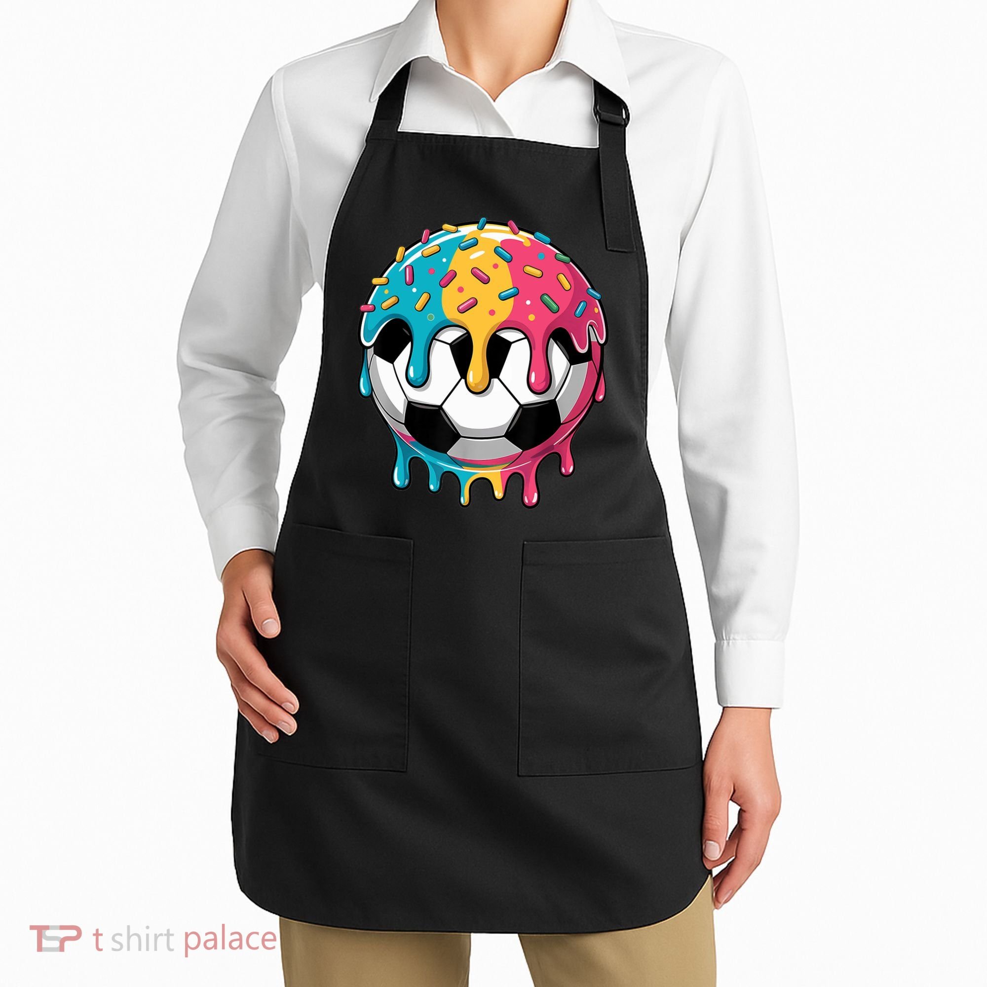 Soccer Boy Girl Ice Cream Soccer Drip Apron