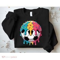 Soccer Boy Girl Ice Cream Soccer Drip Sweatshirt thumb 2