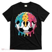 Soccer Boy Girl Ice Cream Soccer Drip T-Shirt thumb 0