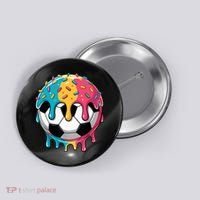 Soccer Boy Girl Ice Cream Soccer Drip Button thumb 0