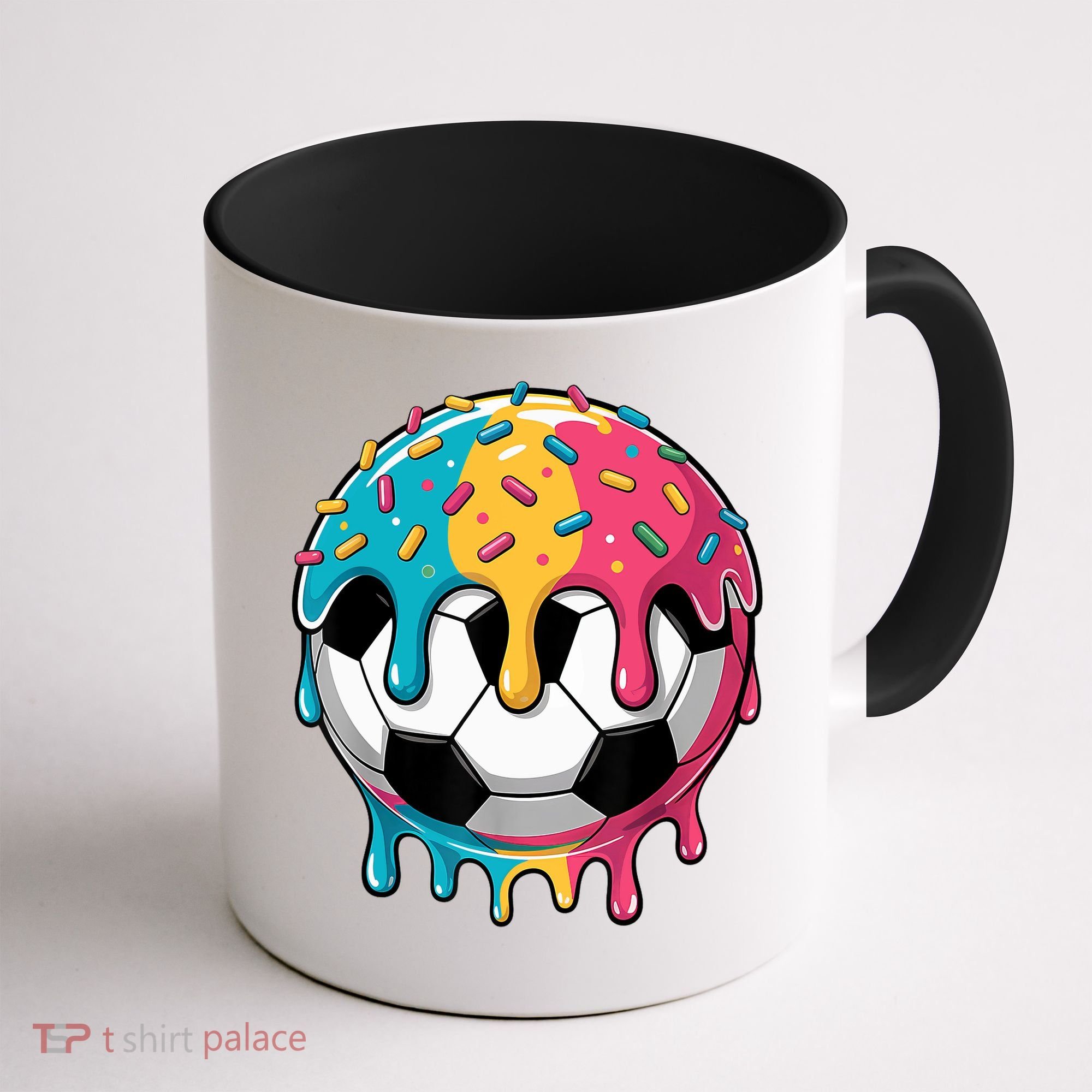 Soccer Boy Girl Ice Cream Soccer Drip Coffee Mug