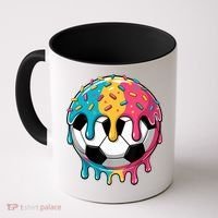 Soccer Boy Girl Ice Cream Soccer Drip Coffee Mug thumb 0