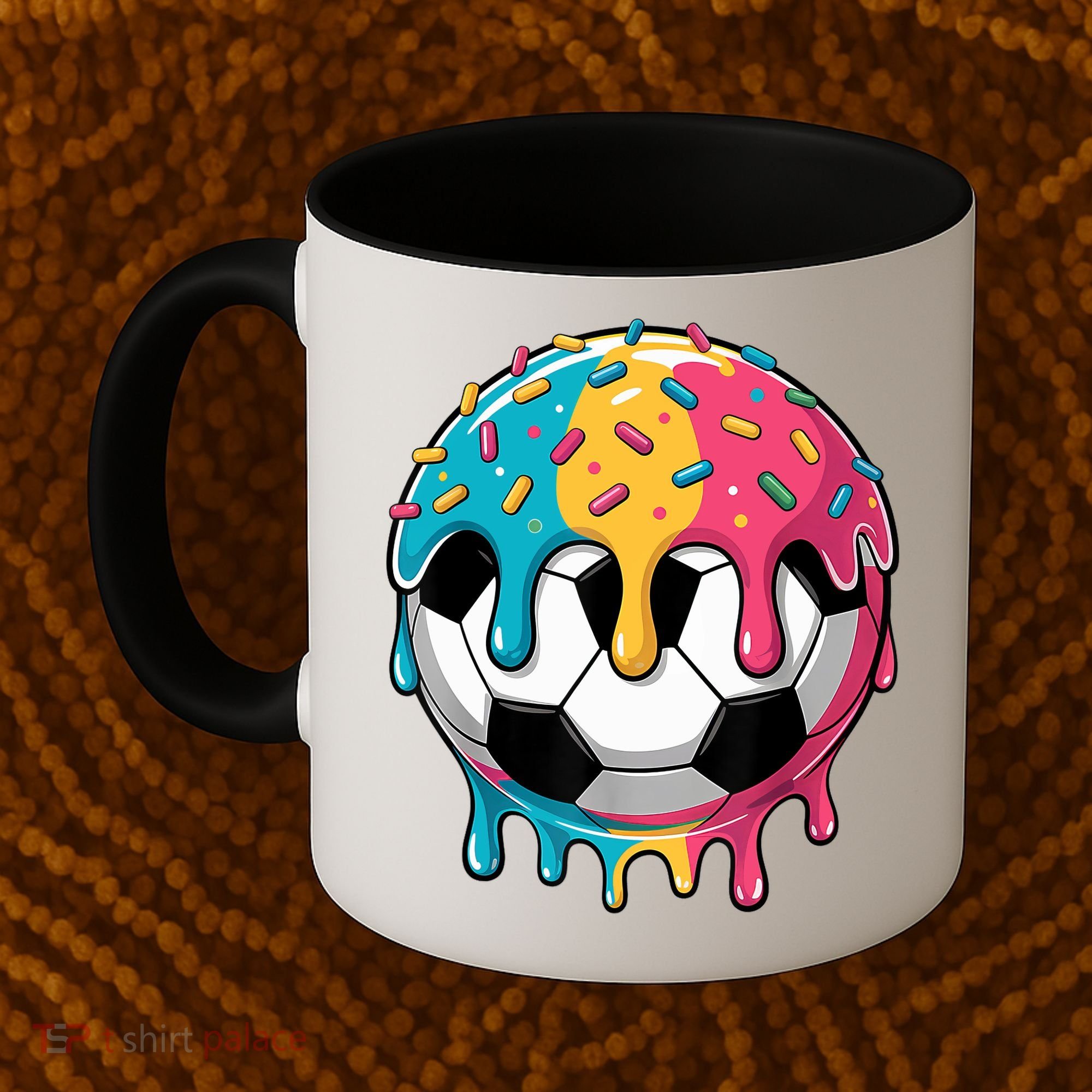 Soccer Boy Girl Ice Cream Soccer Drip Coffee Mug