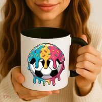 Soccer Boy Girl Ice Cream Soccer Drip Coffee Mug thumb 3