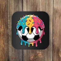 Soccer Boy Girl Ice Cream Soccer Drip Coaster thumb 0